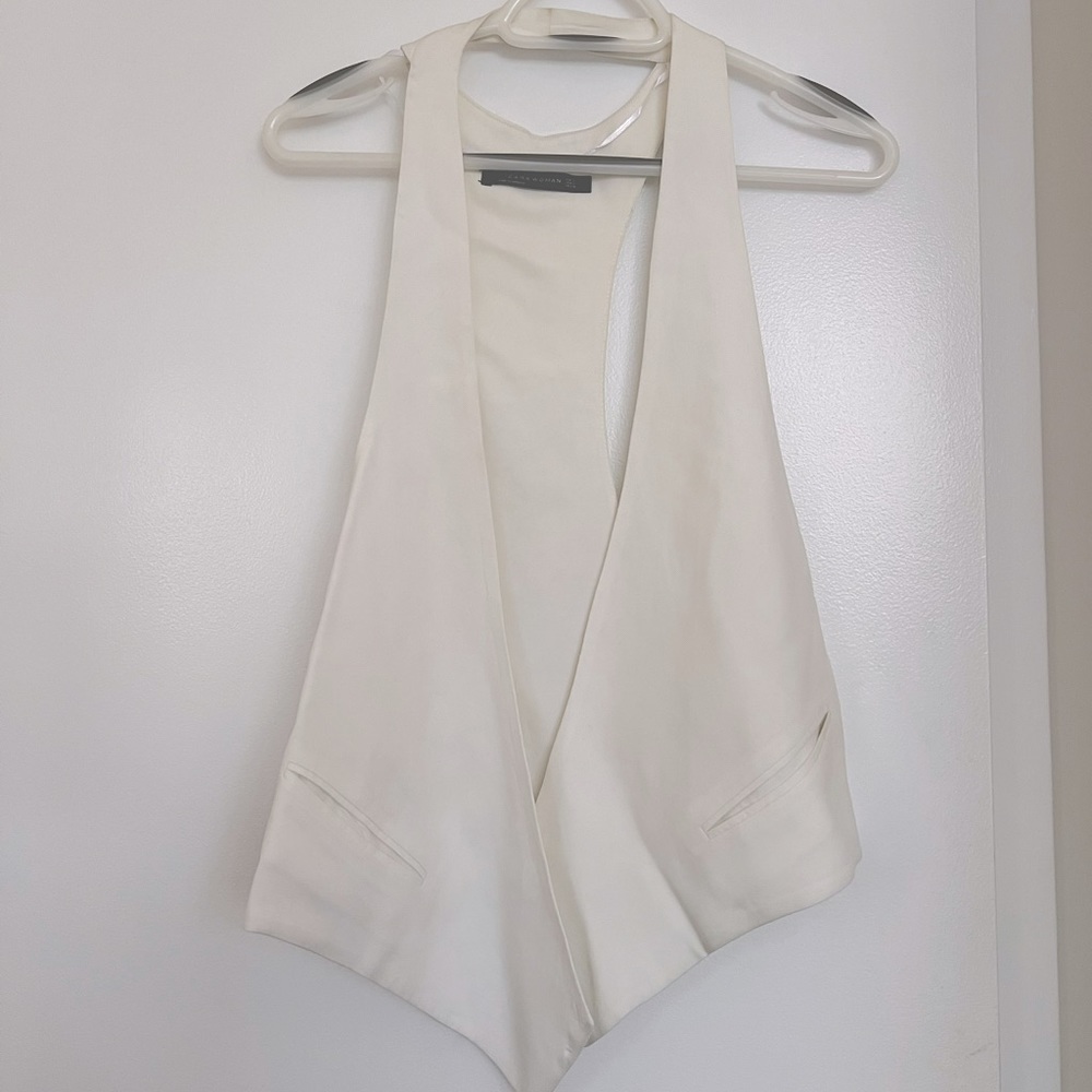 Zara White Waistcoat